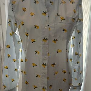 Banana Republic Lemon Pattern Shirt